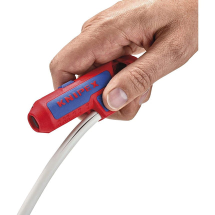 KNIPEX Ergostrip Universal Stripping Tool for Right-Handers, 135 mm, Round Cable, Coax Cables, Data Cables, Wire Stripper, 16 95 01 SB