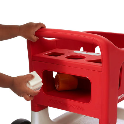 Radio Flyer Scan & Sort Shopping Cart with Lights & Sounds, Baby Walker with Wheels, Red Shopping Cart for Kids Ages 1+