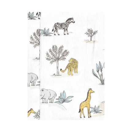 Hudson Baby Unisex Baby Cotton Flannel Burp Cloths 7-Pack, Boy Safari World, One Size