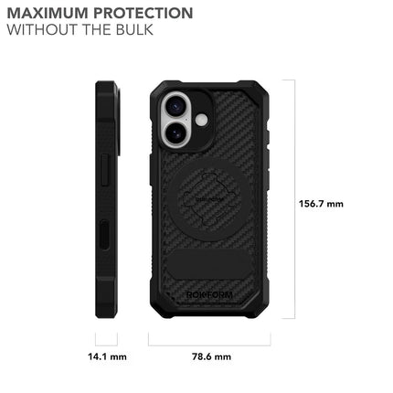 ROKFORM Rugged Case for iPhone 17, Magnetic + RokLock (Black)