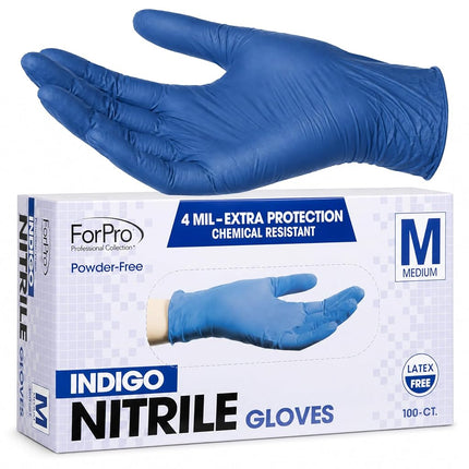 ForPro Disposable Nitrile Gloves, Chemical Resista