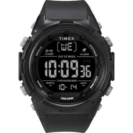 Timex Men's Sport 50 mm Watch - Black Resin Strap 