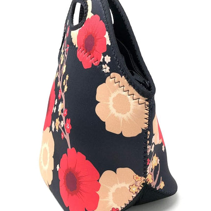 Wrapables® Insulated Neoprene Lunch Bag, Midnight Floral