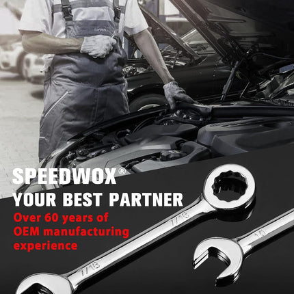 SPEEDWOX Mini Wrench Set Metric SAE Ignition Wrench Set Open End and Box End Standard Combination Wrench Spanner for Assembling Furniture Small Equipment Auto