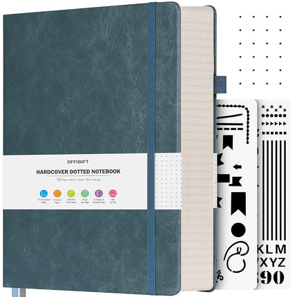 Bullet Dotted Journal, 312 Numbered Pages Leather 