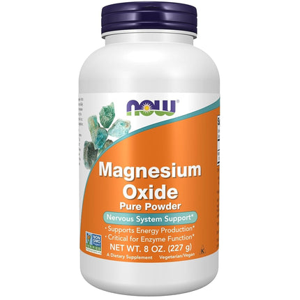 NOW Magnesium Oxide Powder, 8-Ounce