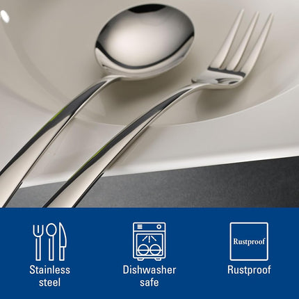 Villeroy & Boch - Daily Line Specials Spaghetti Set, 4 pt., Cutlery Set consisting of Spoon and Fork, Stainless Steel, 265x85x30mm, Dishwasher Safe