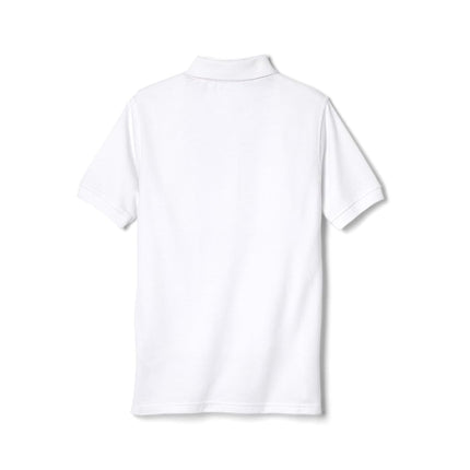 French Toast Husky Boys Short Sleeve Pique Polo, White, Large/14/16/ Husky