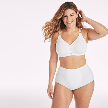 Maidenform DF3820 Women's Double Support Wire-Free Bra, White (Blanc 100), 42C (Manufacturer Size: 95C)
