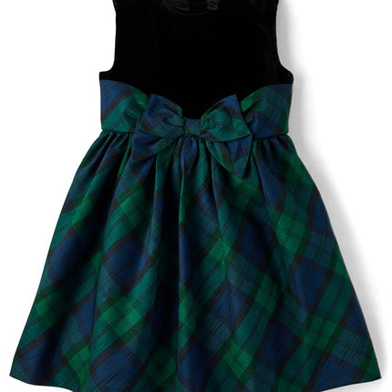 Gymboree Girls' and Toddler Short Sleeve Dressy Special Occasion Dresses, Noelle Plaid, 18-24 Months