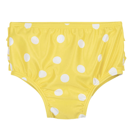 Gerber Girls' Baby Toddler Long Sleeved Rashguard Swim Bathing Suit Set, White Yellow Lemons, 5T