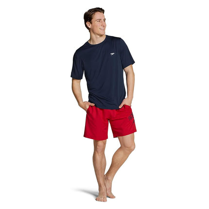 Speedo Men's UV Swim Shirt Basic Easy Short Sleeve Regular Fit