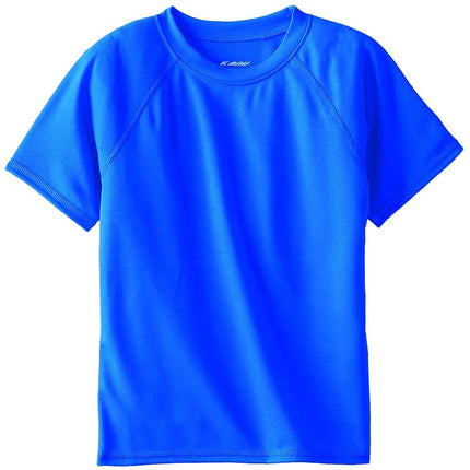 Kanu Surf Little Boys' Solid UV Rashguard Swim Tee, Royal, 5T