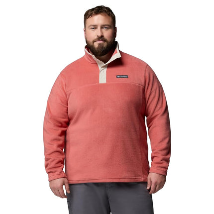 Columbia mens Steens Mountain Half Snap II, Washed Red/Dark Stone, XS