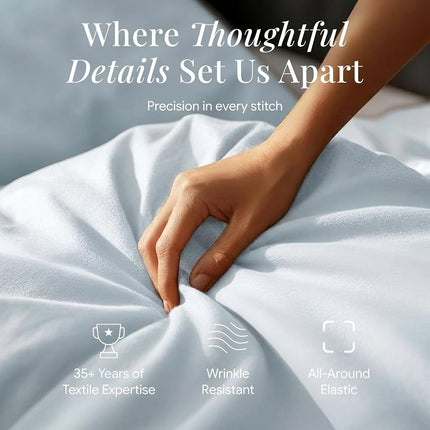 Tribeca Living FLSOEDTWSB Flannel Sheets, Twin, Sky Blue