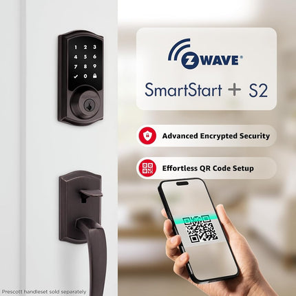 Kwikset 99180-008 HomeConnect 918 Traditional in Venetian Bronze Electronic Deadbolt