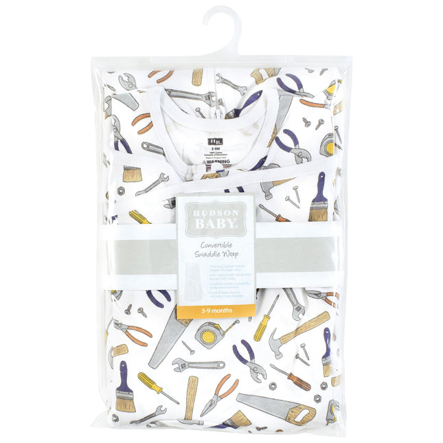 Gigoteuse d'emmaillotage convertible Hudson Baby pour bébé garçon, motif chantier, 3-9 mois