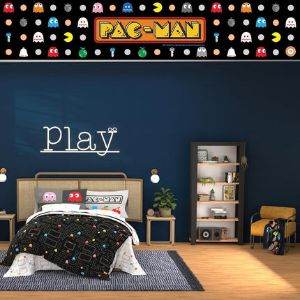 Franco Collectibles Pac-Man Retro Bedding Super Soft Cozy Plush Throw, 46 in x 60 in, (Officially Licensed Product)