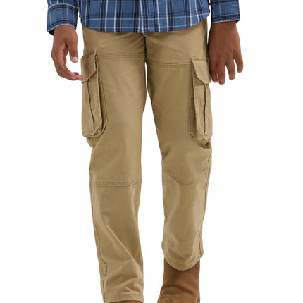 Wrangler Boys' Charge Cargo Pant, Kelp, 5