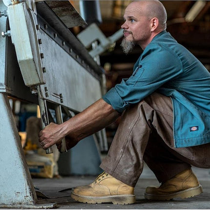 Dickies Men's Relaxed Straight Fit Lightweight Duck Carpenter Jean, Brown Duck V1, 36W x 34L