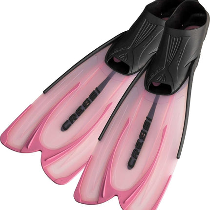 Cressi Agua Adjustable Swimming Fins - Training Fins for Powerful Propulsion - Durable Travel Flippers - Comfort Fit Snorkelling Flippers - Pink - 2.5/3.5 (35/36 EU)