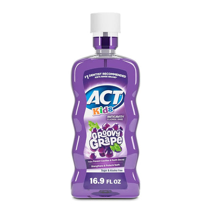 ACT Kids Anticavity Fluoride Rinse Groovy Grape 16