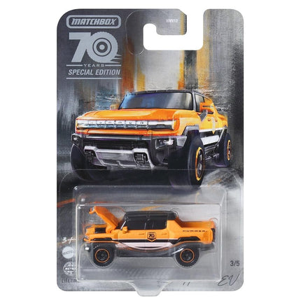 Matchbox 2023 70th Anniversary Special Edition Moving Parts Complete Set of 5 Diecast Vehicles from HMV12-956A Release, Orange