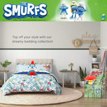 Franco The Smurfs Papa Smurf Bedding Super Soft Cozy Cuddle Pillow Buddy, (Officially Licensed Product)