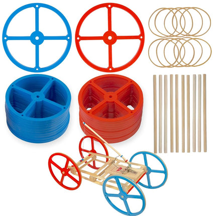 Large Plastic Project Wheels - 20 Wheels, 20 Rubbe