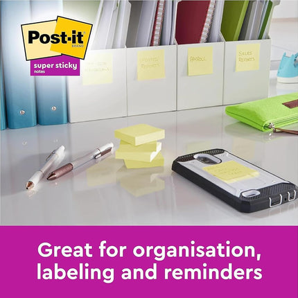 Post-it Super Sticky Notes, 14 + 2 Free Pads (1440 Sheets), 76 mm x 76 mm