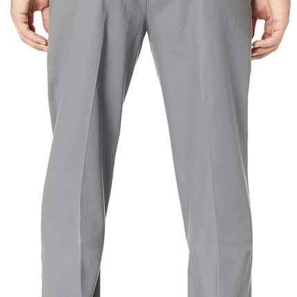 Dockers Men's Classic Fit Signature Khaki Lux Cotton Stretch Pants (Regular and Big & Tall) Casual, Burma Grey, 42W x 30L