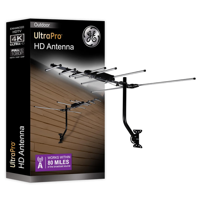 GE Outdoor HD Digital TV Antenna, Long Range OTA H