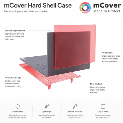 mCover Case for 16-inch Dell XPS 16 DA16260 Windows Laptop PC (Released After Feb. 2026, Without 360 ° Hinge, NOT Fitting Any Other Dell Models)- Orange