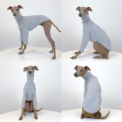 D Doggy Star Italian Greyhound Clothes Flexible T Shirts Whippet for Dogs (XL,Solid Grey)