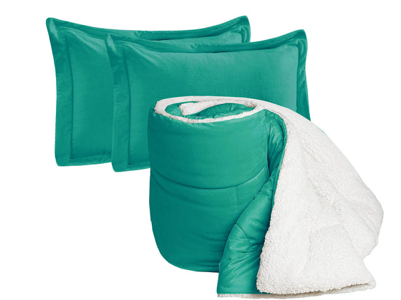 Elegant Comfort Ultra Plush 2-Piece Sherpa Comfort