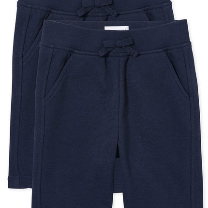 The Children's Place Pantalones cortos deportivos de felpa francesa para niñas, Tidal, paquete de 2, M