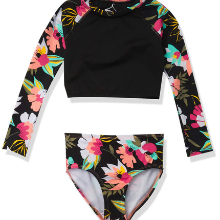 Kanu Surf Girls' Long Sleeve Rashguard Two Piece S