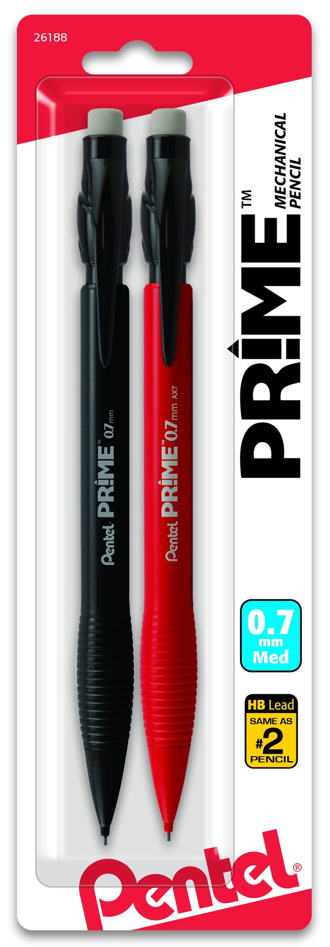 Pentel Prime Mechanical Pencil 0.7Mm Assorted Barr