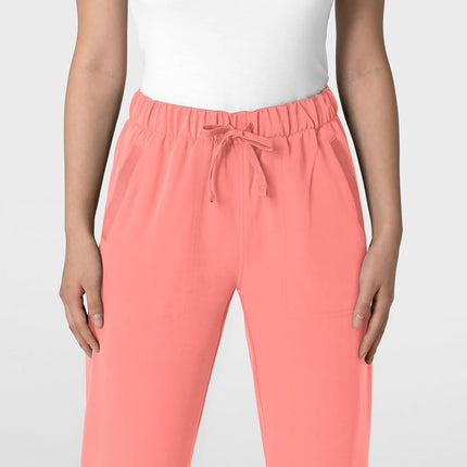 WonderWink Women's Stovepipe High-Low Hem Scrub Pant, Paradise Pink, 3X