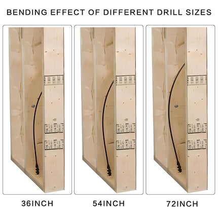 YY-LC Flexible Drill Bit for Wire Pulling with Guide Ball Kit,9/16 in. x(3 FT) 36 in. Long Flex Drill Bits for Wood,Flexible Auger Drill Bit for Electrical Wiring,Dirt Auger,Electrical Tools