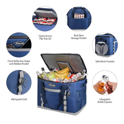 Maelstrom Soft Cooler Bag, 75 Can Beach Cooler with Flip-top Access