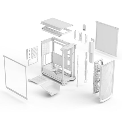 Fractal Design Meshify 3 Ambience Pro RGB White TG Clear Tint - Computer Case