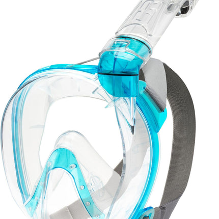 Cressi Baron Full Face Masks, Clear/Aquamarine, S/