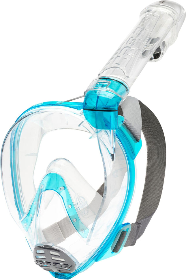 Cressi Baron Full Face Masks, Clear/Aquamarine, S/