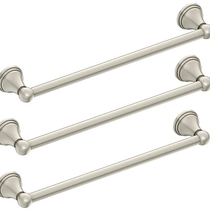Moen DN8424BN Preston Collection 24-Inch Bathroom Single Towel Bar, Brushed Nickel