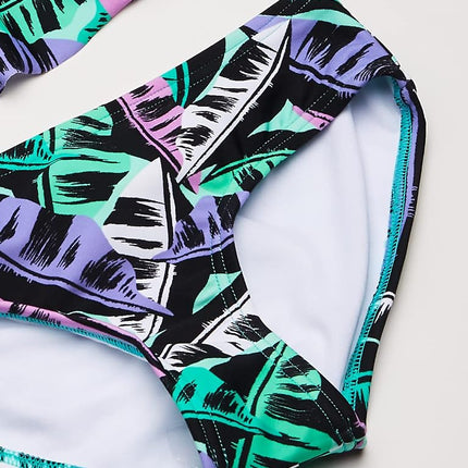 Traje de baño de 2 piezas Kanu Surf Karlie Flounce Bikini Beach Sport para niñas, Maya Purple, 8