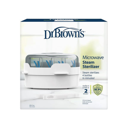 Dr. Brown's Microwave Steam - for Baby Bottles, Nipples, Bottle Parts, Pacifiers, Teethers and Breast Pump Parts