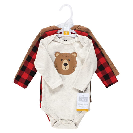 Lot de Bodies en Coton pour Bébé Unisexe Hudson Baby, Ours Brun, Nouveau-né