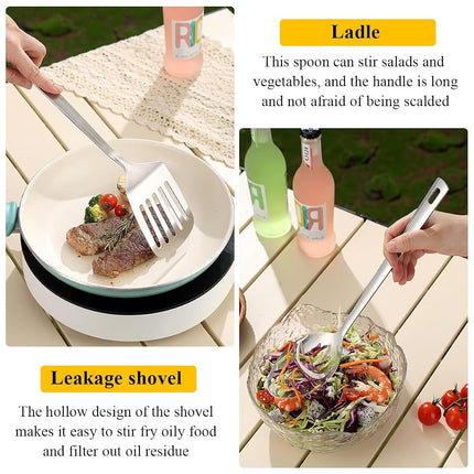 Camping Essentials, Evanda Camping Cooking Utensils, Travel Essentials, Portable Camping Kitchen Utensil Set for Travel, Picnics, RVs, Camping, BBQs, Parties