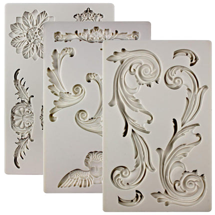 FUNSHOWCASE Baroque Ornament Curlicues Silicone Mo